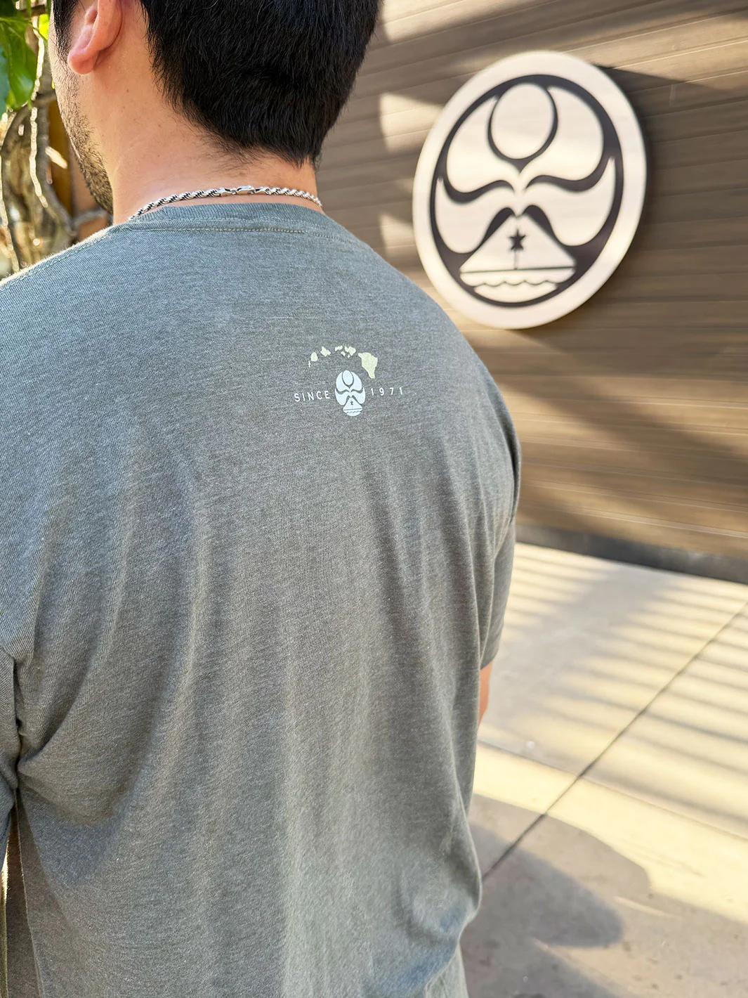 HIC ALOHA SINCE 71 TEE - HEATHER MILITARY GREEN - Image 2