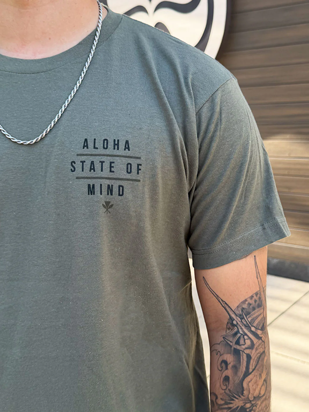 HIC ALOHA STATE OF MIND TEE - MILITARY GREEN - Image 2