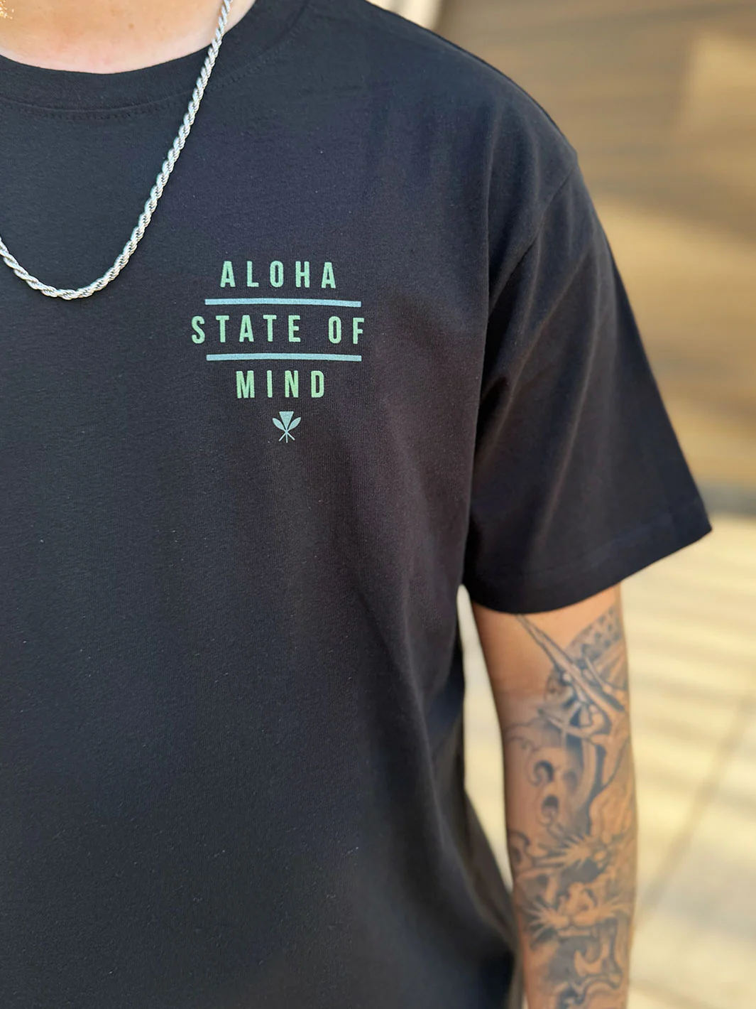 HIC ALOHA STATE OF MIND TEE - BLACK - Image 2