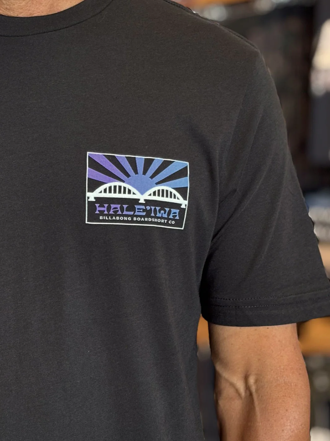 BILLABONG HALEIWA RISING SUN TEE - BLACK - Image 2