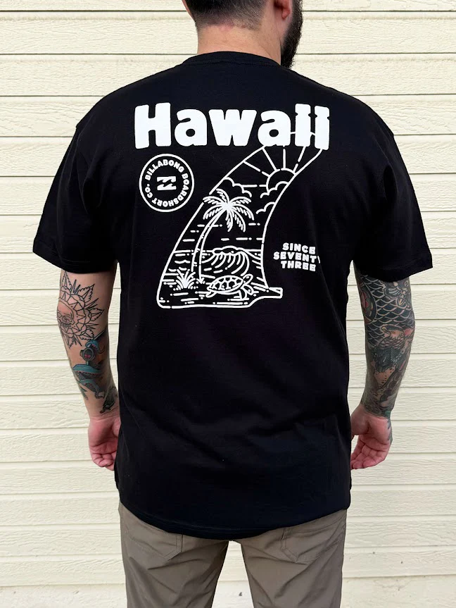 BILLABONG KEYHOLE HI TEE - BLACK