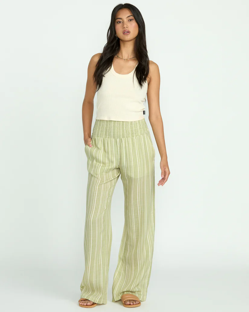 BILLABONG NEW WAVES 2 WOMENS ELASTIC PANT - AVOCADO GREEN