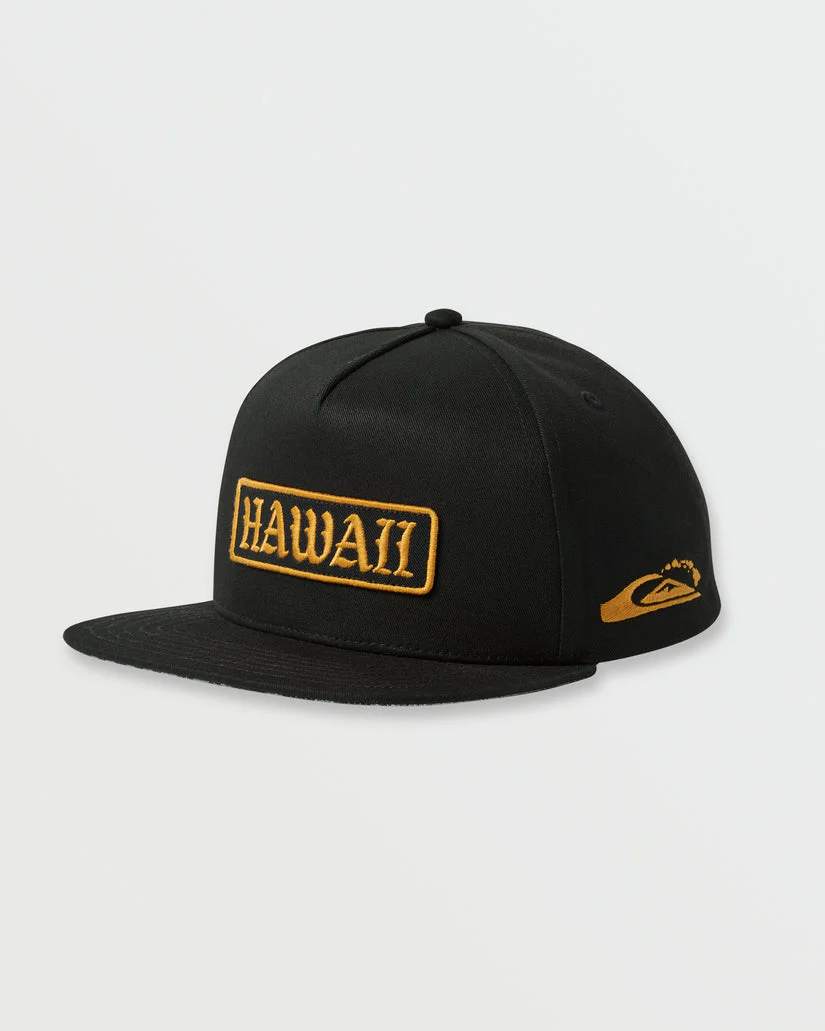 QUIKSILVER HAWAII ISLANDS SNAPBACK HAT - BLACK