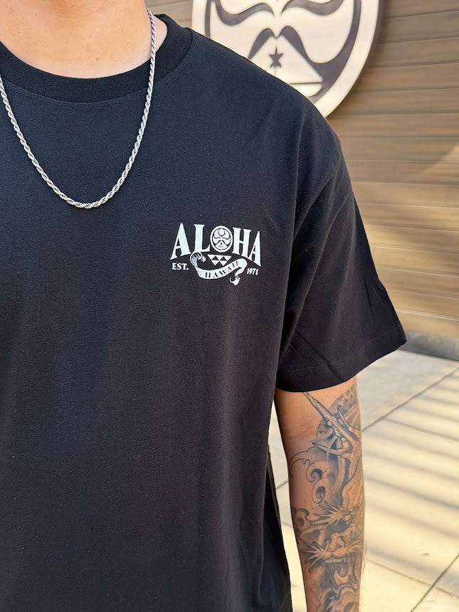 HIC ALOHA KAMEHAMEHA TEE - BLACK - Image 2