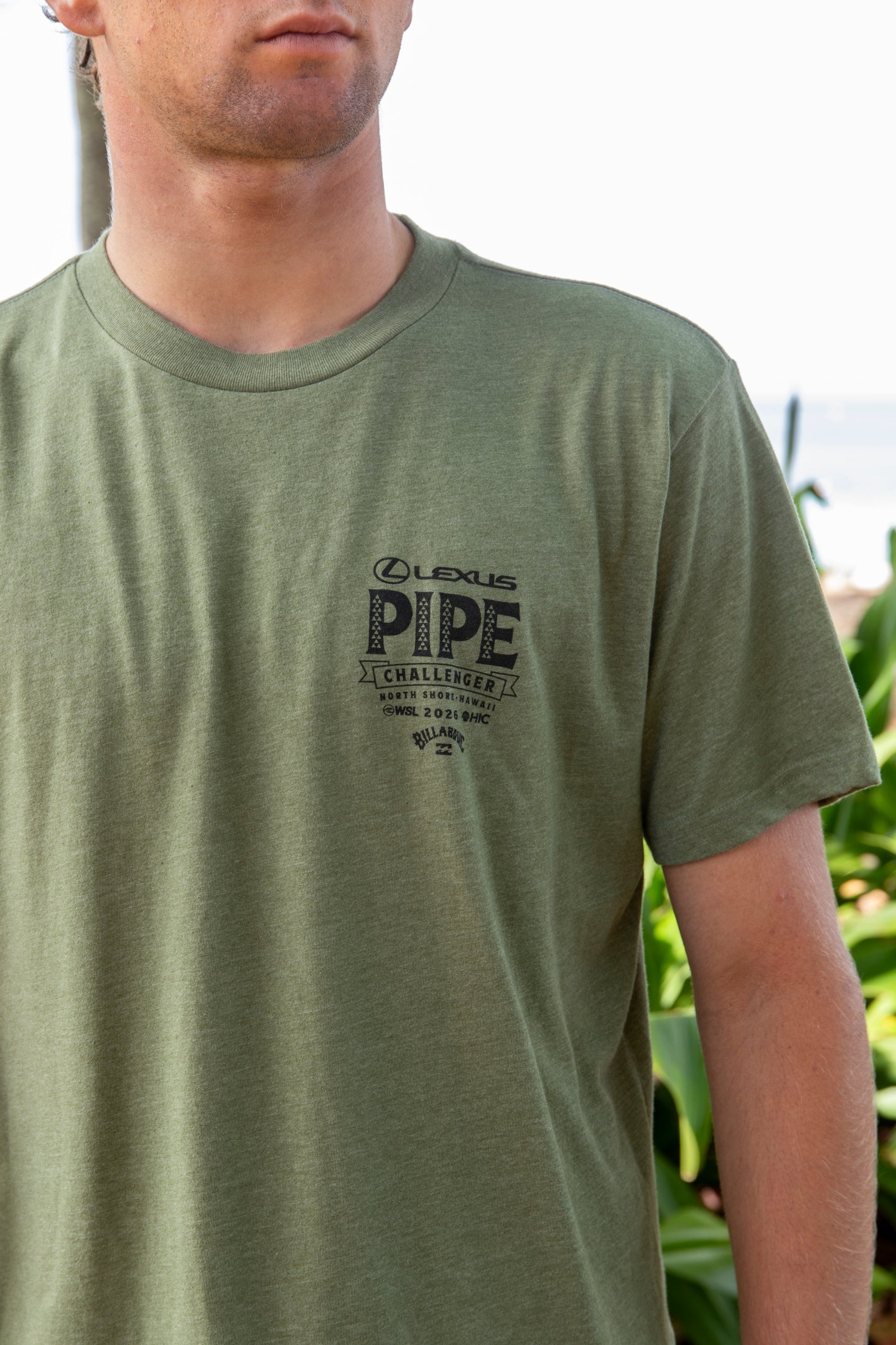 LEXUS PIPE CHALLENGER 2026 BIG BRADDAH TEE - MILITARY HEATHER - Image 3