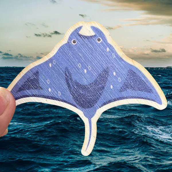 MANTA RAY BAMBOO STICKER