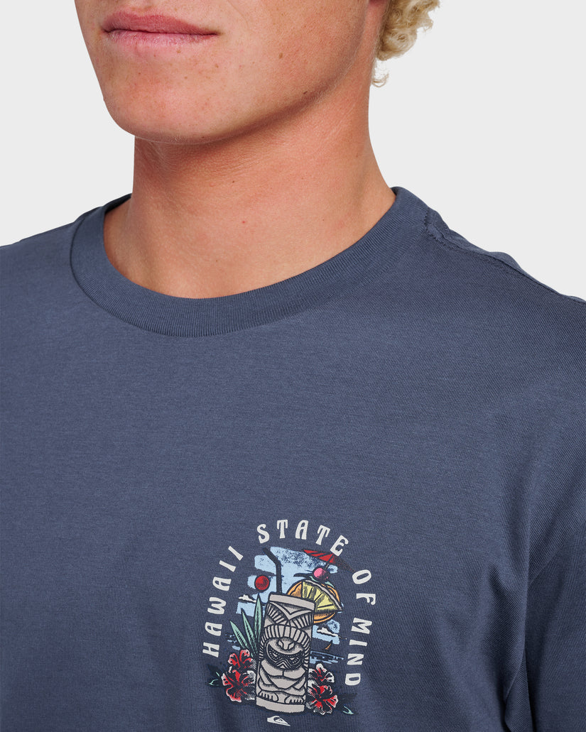 QUIKSILVER HAWAII TIKI SS TEE - NAVY BLUE - Image 2