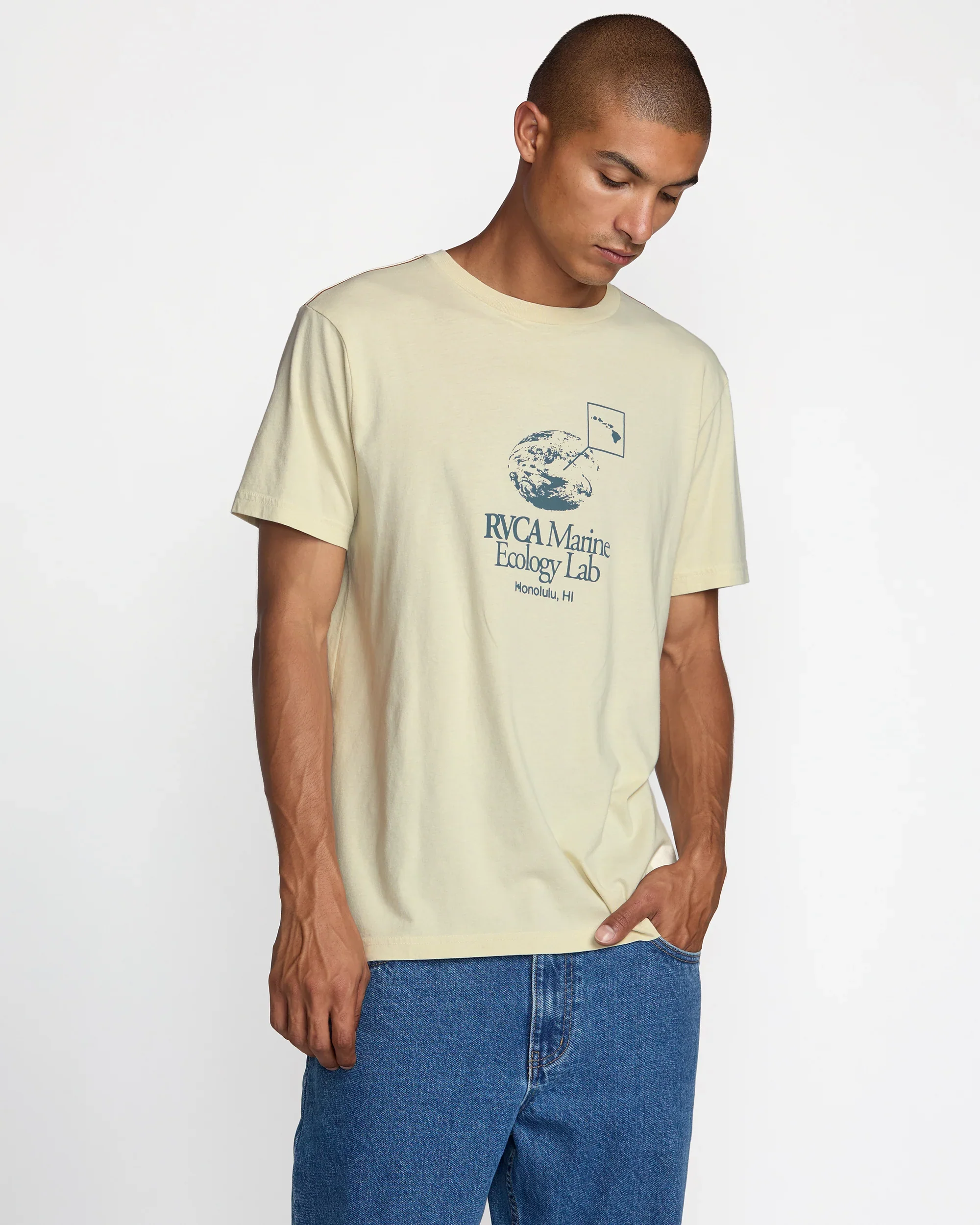 RVCA ECOLOGY LAB TEE - CERAMIC - Image 2