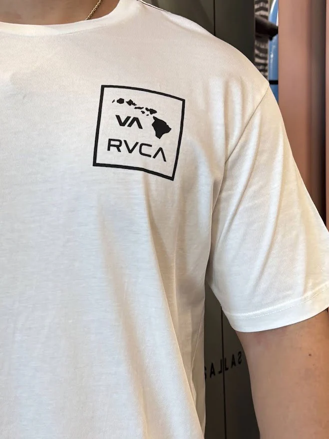 RVCA VA ATW HAWAII TEE - ANTIQUE WHITE - Image 2